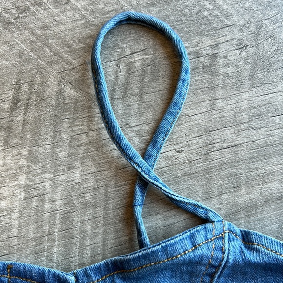 Premium Stretch Denim Button Down Dress 99% Cotton - Picture 16 of 17